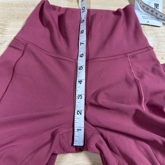 Athleta Transcend Stash Crop Straight Leg Berry Rose Women's Size XXS NWT - Picture 11 of 12